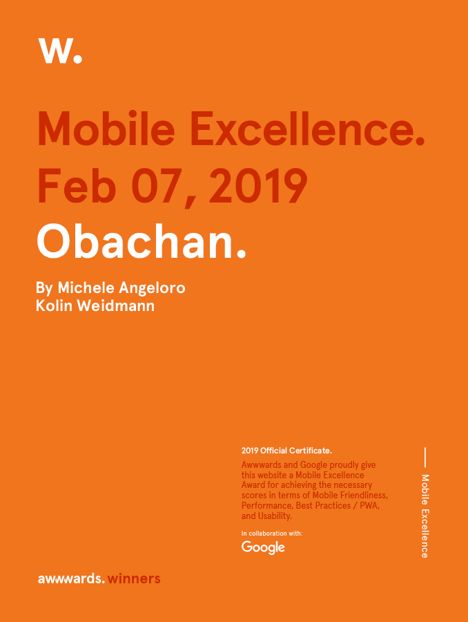 🎊 Such a cool surprise to see that we also got awarded Site of the Day with <a href="/micheleangeloro/">Michele Angeloro</a> for his project getobachan.com 🤗