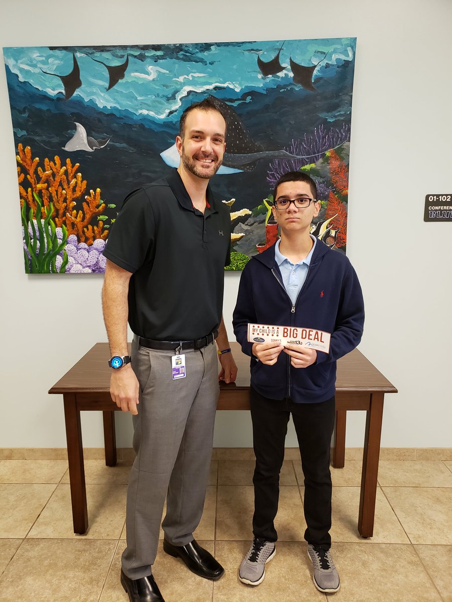 Congratulations to Roniel Ramos, a 7th grader <a href="/BPA/">Binu Abraham</a>, he was our Big Deal Winner last week and the <a href="/SonnysBBQ/">Sonny's BBQ</a> Big Deal Winner for <a href="/BDSschools/">Sharon Michalik</a>! We appreciate his service to his school, teachers, and peers! Way to go, Roniel! #RaysRise