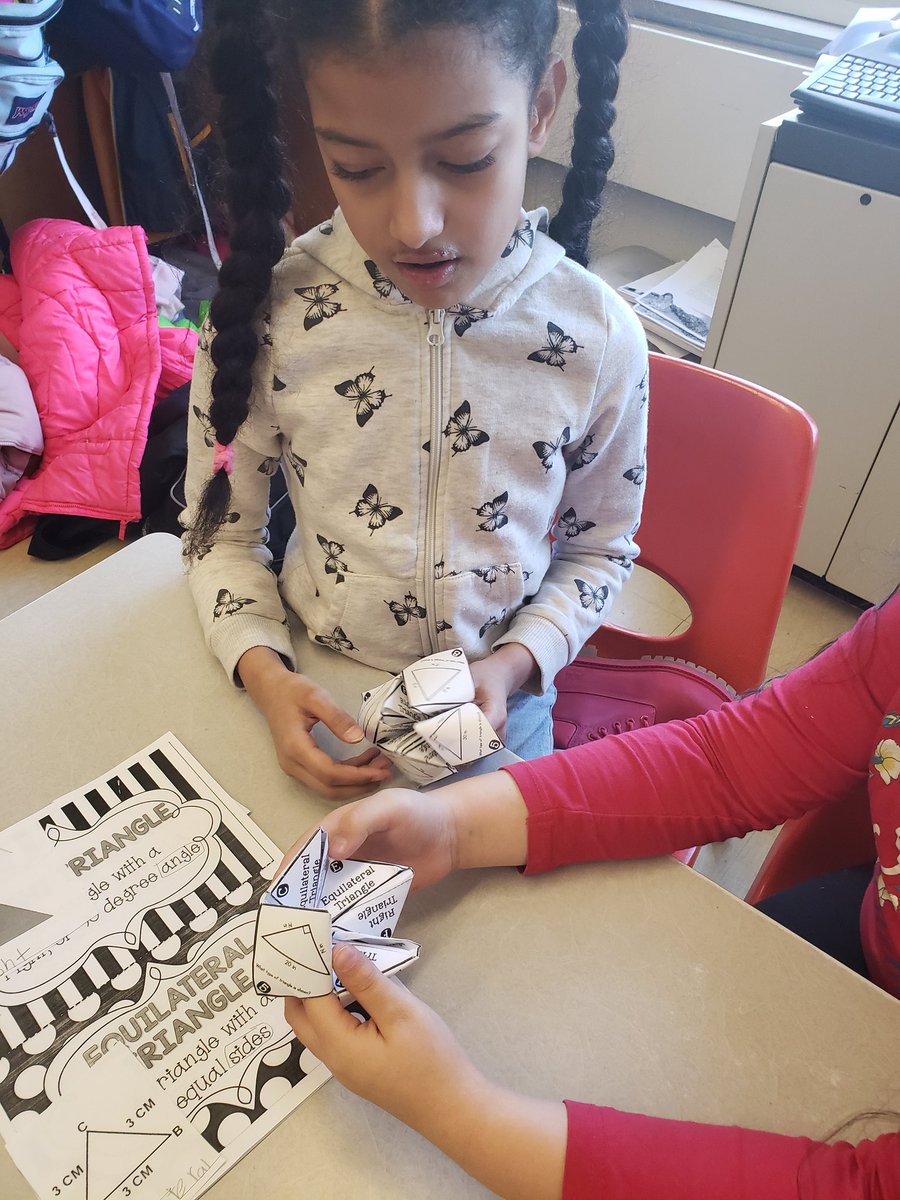Fortune Tellers to practice classifying triangles...#funlearning #mathisawesome <a href="/Kent_Primary/">Kent Primary School</a> @Carmelschools