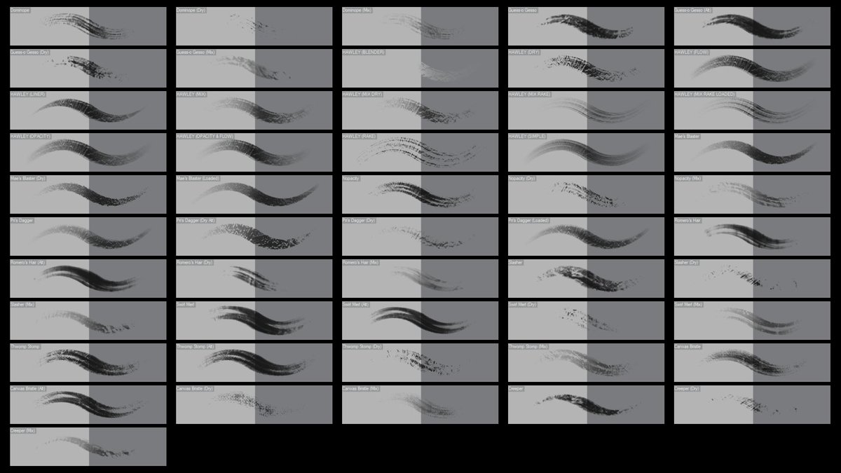 FRENDEN's tweet photo. There may be, uh, about 100 new brushes dropping for my Clip Studio set as a free update soon, too. 👀 https://t.co/UEHgJg5bNz