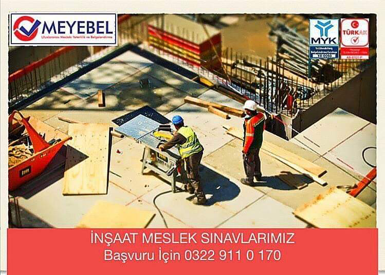 MEYEBEL's tweet photo. MYK İnşaat Meslek Sınavlarımız Sürüyor... 
Türkiye'nin Her Yerinden Başvurularınız için.
0322 911 0 170 https://t.co/KRbdVqG3xf