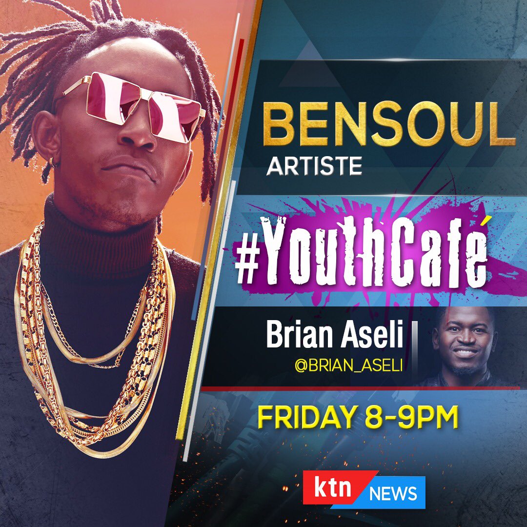 solgeneration_'s tweet photo. Finally! To wrap up the awesome week, @Bensoulmusic will be live on #YouthCafe tomorrow w/ @brian_aseli. 

#BenSoulLucyTourKE @KTNKenya 🇰🇪 https://t.co/hnVIHshO6V
