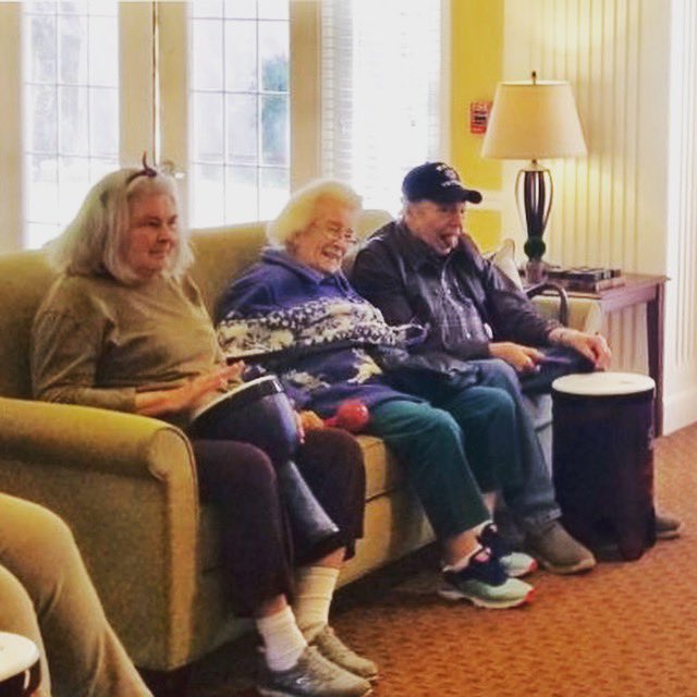 DrummingAround's tweet photo. Group drumming is a great way to promote wellness in seniors. Physical exercise, social interaction, emotional support, and new skill development are just some of the ways drumming programs can benefit seniors...all while having FUN! #drummingwithseniors #drummingforwellness https://t.co/JMgMF6dSEo