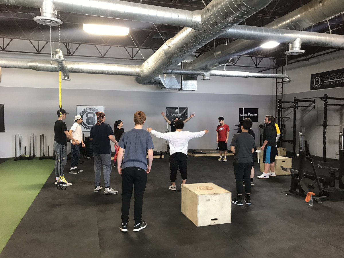 Tec Voc Hockey Academy is at Movement Fitness and Performance for a workout today! Starting up with a warmup led by Strength coach Cody. <a href="/MovementFP/">Movement FP</a>