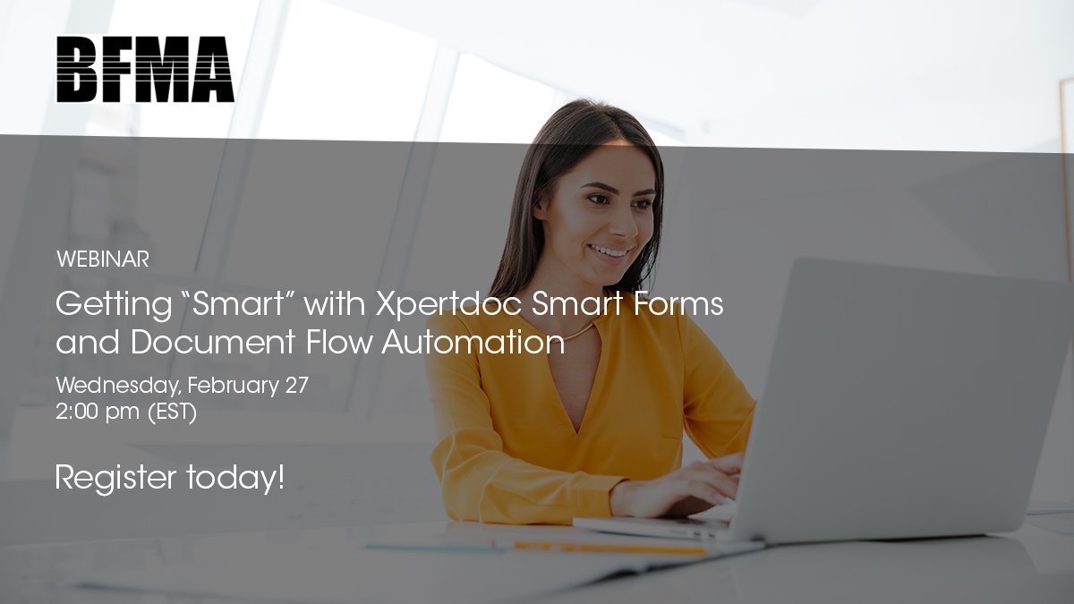 ExperlogixDA's tweet photo. Want to learn how to easily capture customer data and deliver better documents, faster via optimized flow automation? Join us tomorrow at @BFMAHQ for our webinar at https://t.co/UmdfxV2H8r!
@xpertdoc #DocGen #Automation https://t.co/dAIagzstD0
