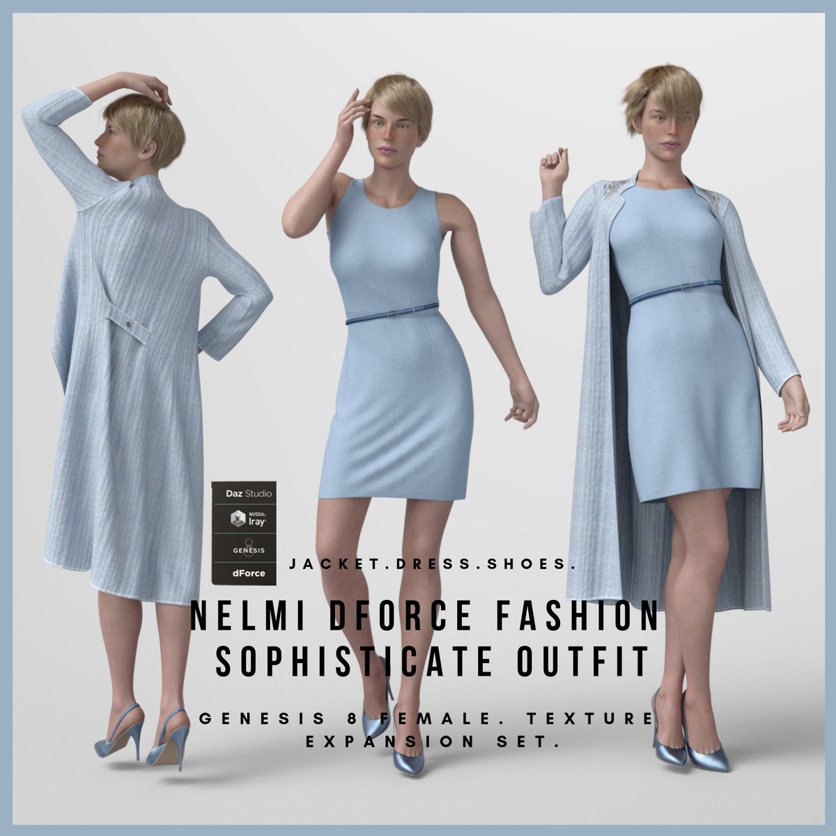 nelmi's tweet photo. New in my store! dforce Fashion Sophisticate Texture Expansion for G8F exclusive @renderosity 30% off. https://t.co/G4iUjAmrnz…/nelmi-dforce-fashion-…/135993/ #3dclothing #nelmi #renderosity #daz3d #daz #clothingtextures #iray #daziray #gaming #genesis8 #fashion #dress #jacket https://t.co/LGpYBX1QdM