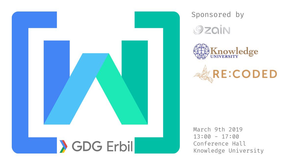 GDGErbil's tweet photo. We are celebrating international women’s day! 
We are organizing @WomenTechmakers event in Erbil. 

Sign up:https://t.co/BeIqUzmOfA

#GDG #GDGErbil #WTM #WTMErbil #WomenTechmakers #Erbil #Hawler #Women #Tech #WomanInScience #WomenInTech #IWD #InternationalWomanDay #ZYouthGotThis https://t.co/fZfWOSGrob