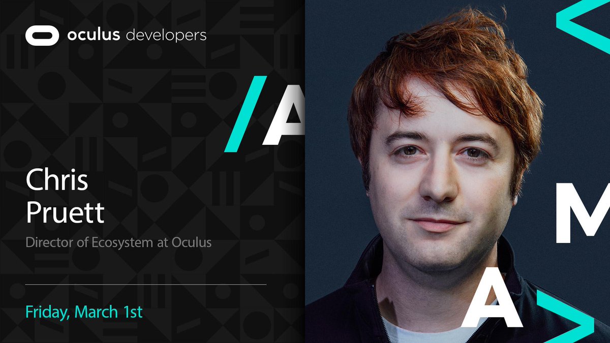 MetaHorizonDevs's tweet photo. Our next #OculusAMA is tomorrow, 3/1, on the @oculus forums! Join Chris Pruett, Direct of Ecosystem at Oculus, & bring all of your questions about developing successful #VR games. // https://t.co/luyqvm7Dgp @c_pruett #VRDev https://t.co/rKNCnsQLYc