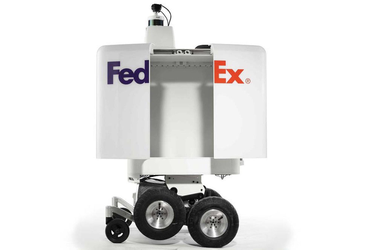 tequi_lab's tweet photo. #Fedex esta dando sus primeros pasos en la industria de #EntregasAutonomas y el día de hoy presentó su #Robot #SameDayBot el cual puede andar en aceras y caminos difíciles. El objetivo de #Fedex es ayudar a los minoristas a entregar sus productos el mismo día. https://t.co/AChTuXnTjU