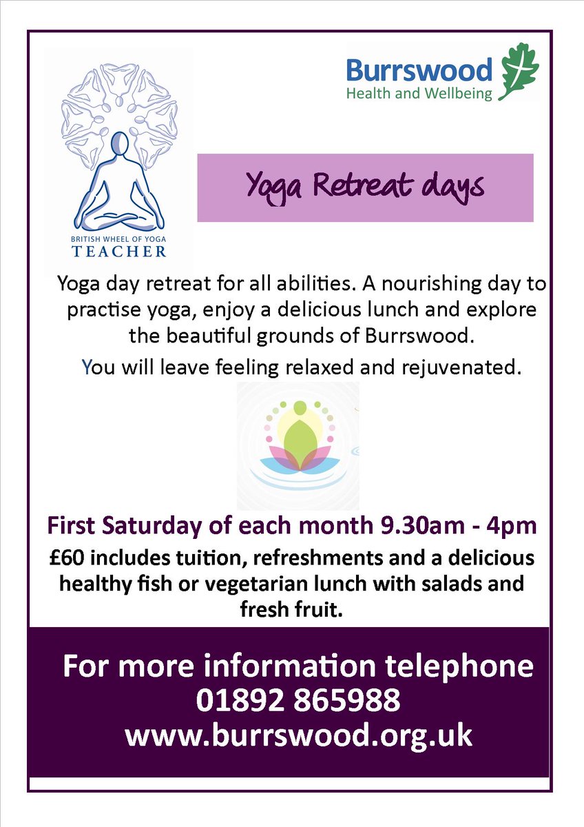 We have our monthly yoga retreat day here on Saturday - still places available if you would like to join us.
burrswood.org.uk/news-and-event…
#yoga #TunbridgeWells #crowborough #Wellbeing