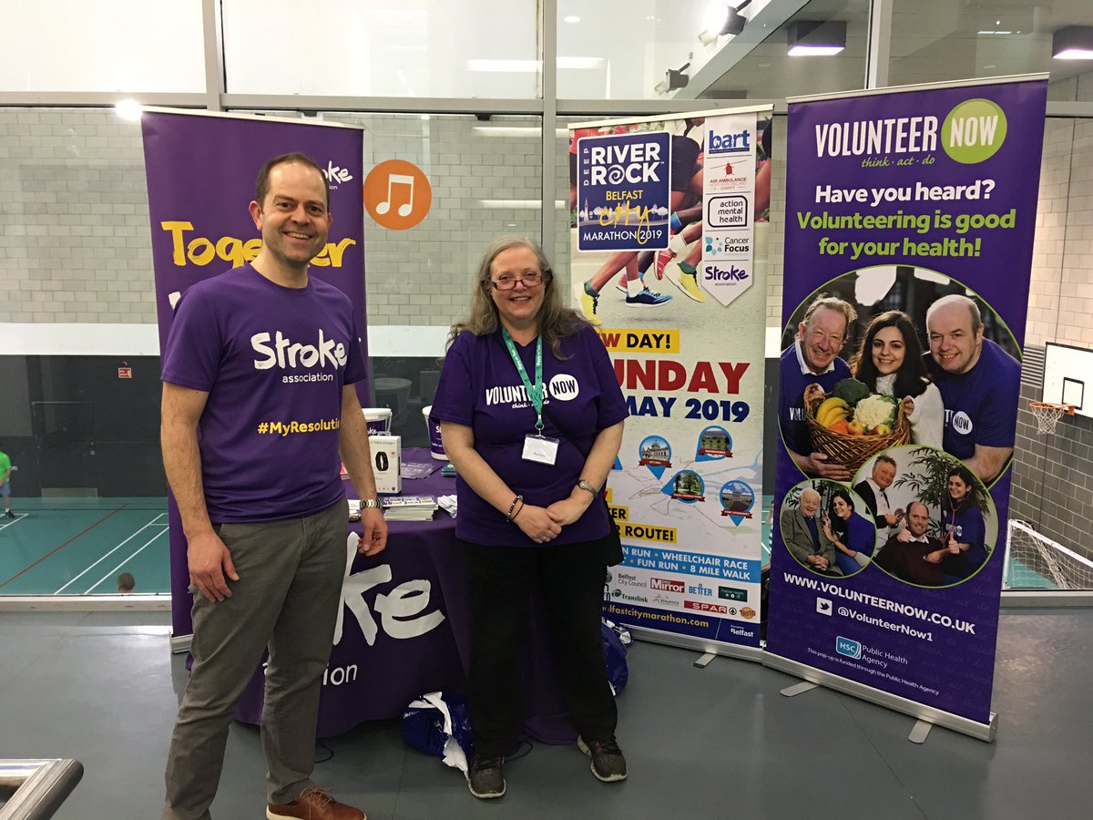 marathonbcm's tweet photo. We’re at @Better_NI Falls Leisure Centre until 8pm for our final #HealthMonthBCM visit!
Here with @strokeassocni & @VolunteerNow1 🙌
#WIN a Fitbit courtesy of @Deep_RiverRock & our goodie bags!
❗️remem the current @marathonbcm rate ends at midnight!
#ChooseBelfast #TeamStroke https://t.co/BbMlVPku6b