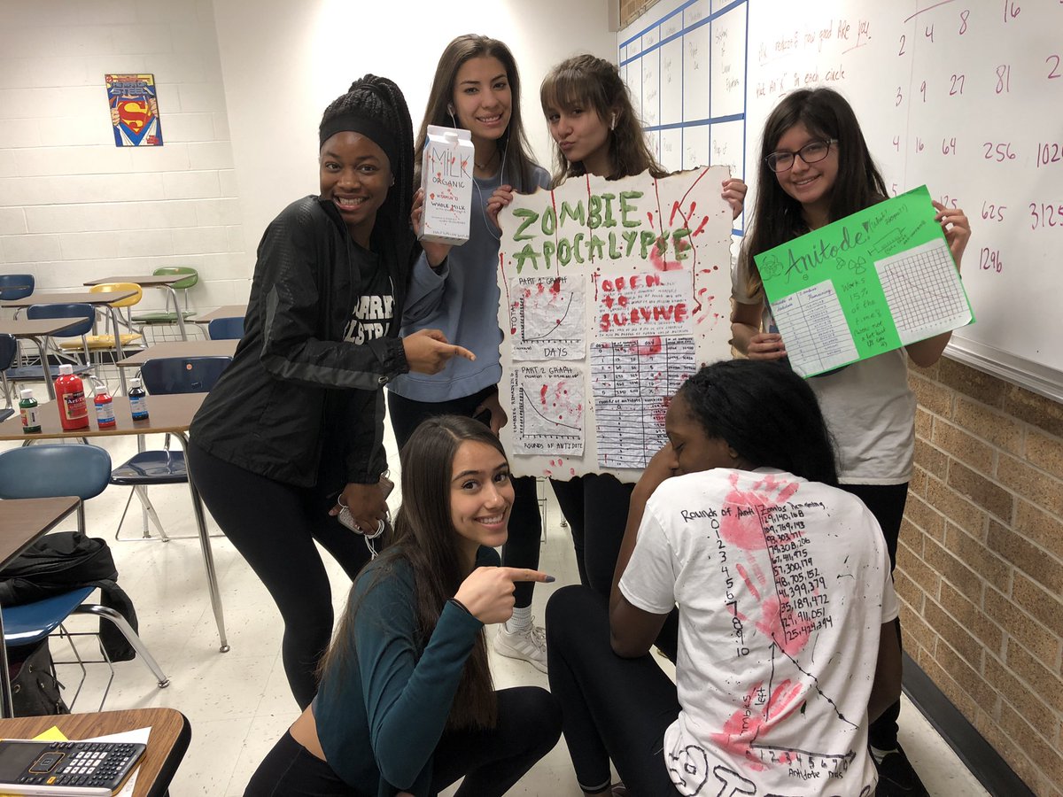 ClarkCougarXC's tweet photo. College Algebra getting creative when dealing with the end of the world!!! @NISDClark @MrDeMarioCHS #zombieapocalypse #mathcreativity #clarktx https://t.co/rBjTLKKaD7