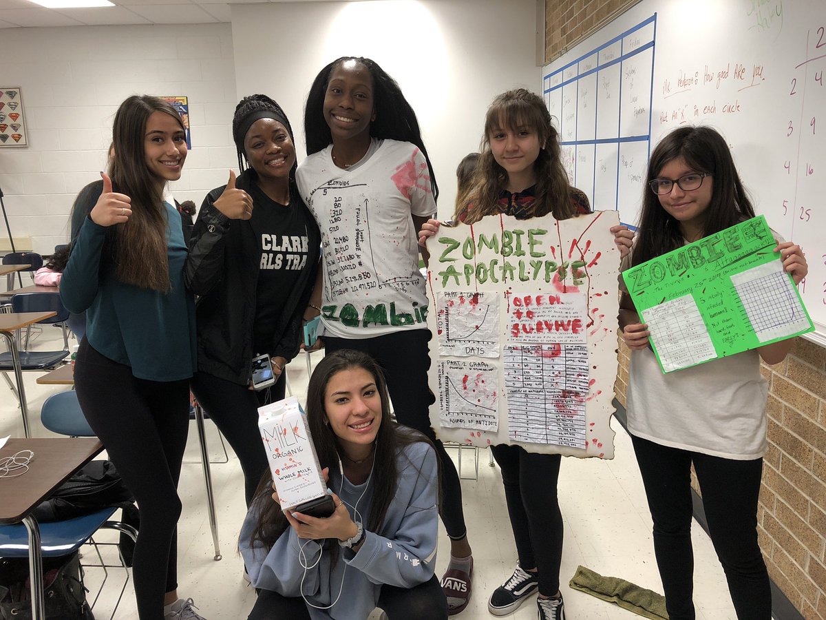 ClarkCougarXC's tweet photo. College Algebra getting creative when dealing with the end of the world!!! @NISDClark @MrDeMarioCHS #zombieapocalypse #mathcreativity #clarktx https://t.co/rBjTLKKaD7