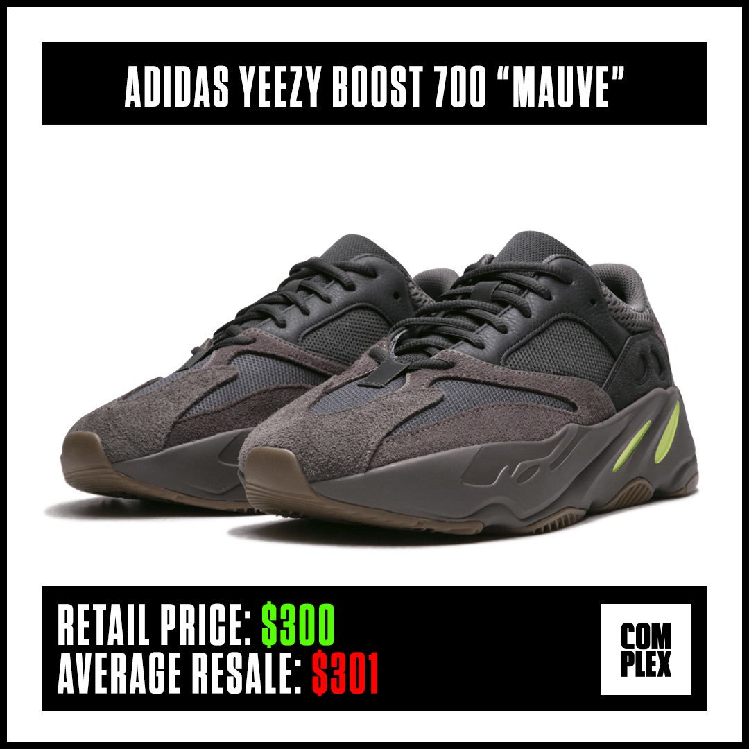 yeezy boost 700 mauve resell price