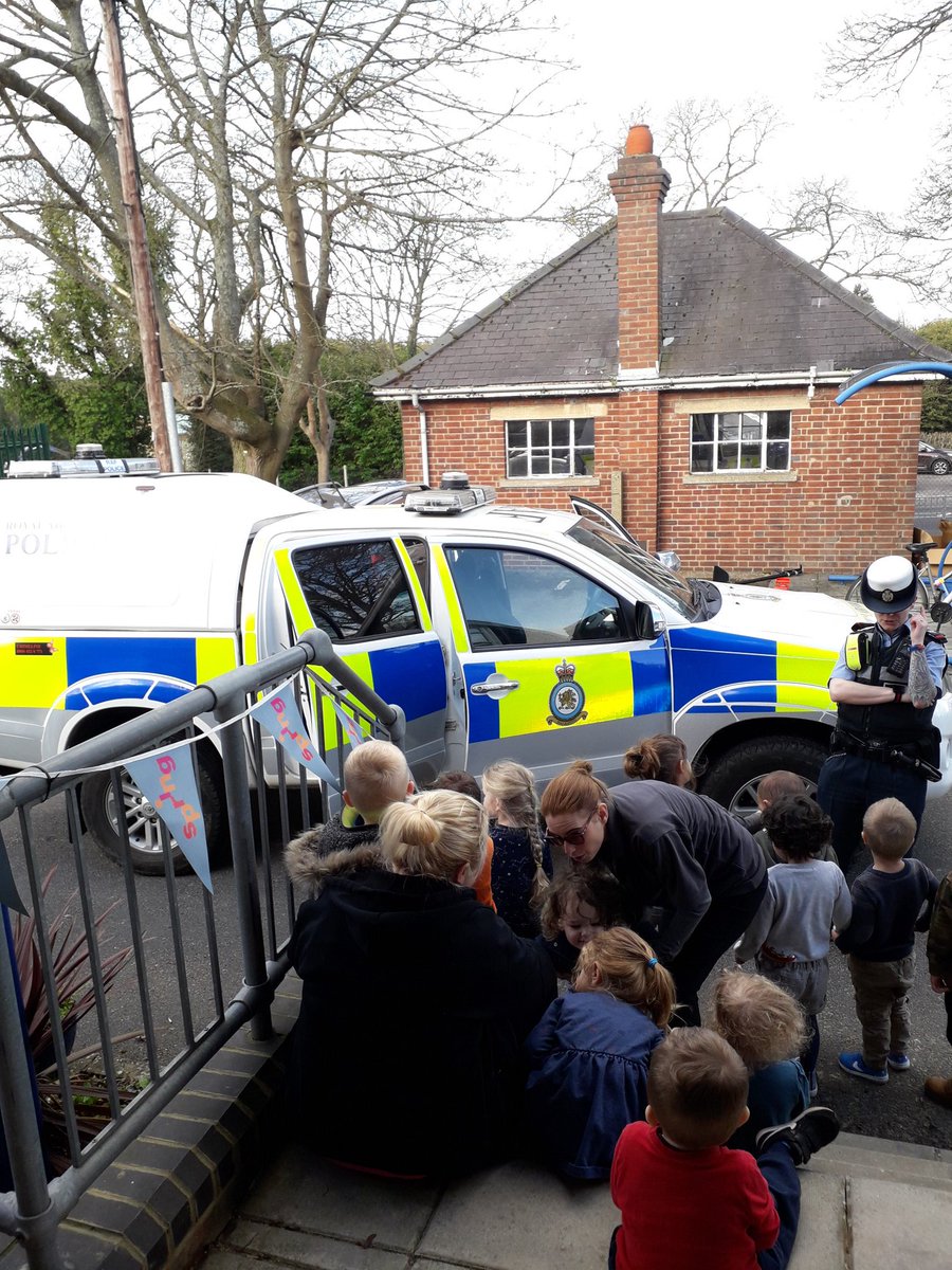 Visit from the RAF Police at the nursery today. #Springgrowplay #EarlyYears #RAFpolice #springnurseries