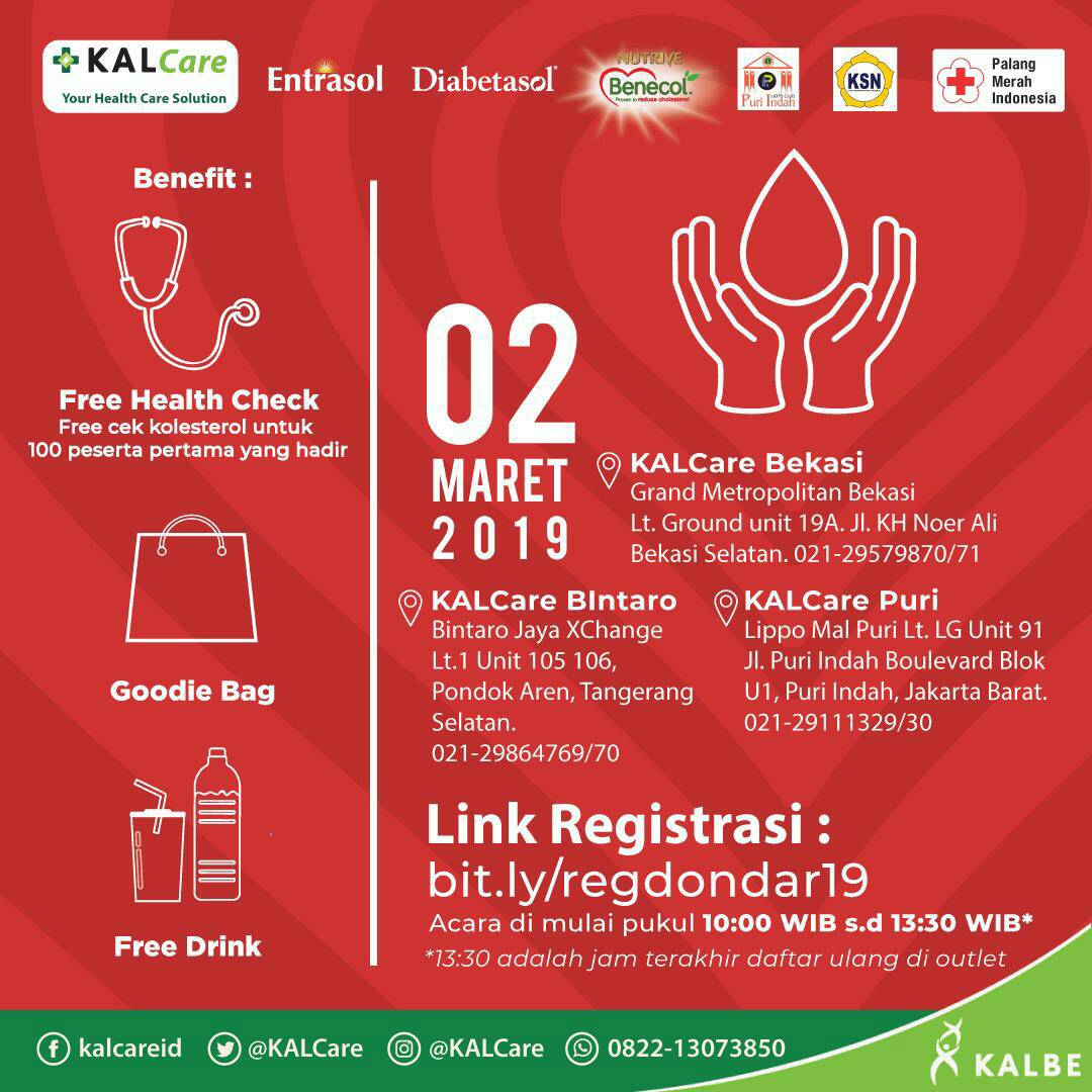 #INFO #Dondar | 2 Maret 2019 #Jakarta #Tangerang #Bekasi | Waktu dan tempat bisa lihat di 👇| <a href="/KALCare/">KALCare</a> cc <a href="/BFLJakarta/">BFL Chapter Jakarta</a> <a href="/BFLTangerang/">BFLChapter Tangerang</a> <a href="/BFLBekasi/">BFL Chapter Bekasi</a> <a href="/BeritaJakarta/">Berita Jakarta</a> <a href="/InsideTangerang/">Seputar Tangerang</a> <a href="/InfoBekasi/">INFO BEKASI</a>