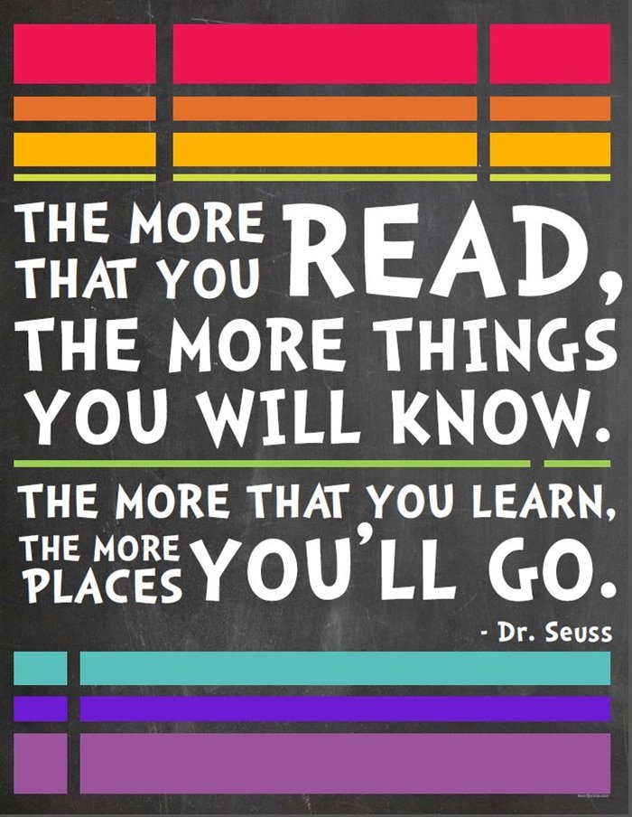 3 Dr. Seuss Quotes for the Classroom {Printable}: Here are three clever Dr. Seuss quotes to hang up in a classroom. Not only are these quotes from a favorite author, they encourage students to think! The first classroom quote says, “The more that you… dlvr.it/Qzvzfr