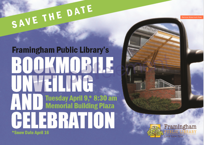 We're thrilled to announce the official launch date of the new <a href="/FramPub/">Framingham Library</a>  bookmobile! Hope to see you there.