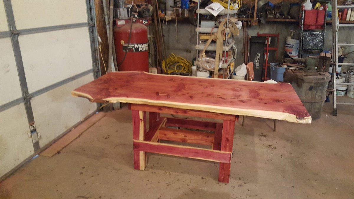 greg_snellen's tweet photo. @SNR_alumni these beautiful hand made cedar tables will be raffle items at Trivia in the Wild tomorrow evening! https://t.co/EjVBMDZ1e5