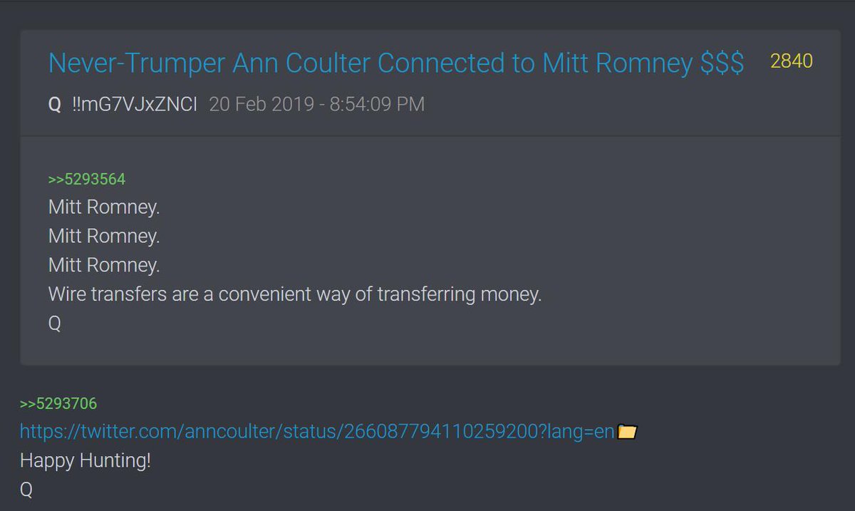  #Antitrust?Q2840Mitt Romney.Mitt Romney.Mitt Romney.Wire transfers are a convenient way of transferring money.Q>>5293706 https://twitter.com/anncoulter/status/266087794110259200?lang=enHappy Hunting!QGreed and Debt: The True Story of Mitt Romney and Bain Capital https://www.rollingstone.com/politics/politics-news/greed-and-debt-the-true-story-of-mitt-romney-and-bain-capital-183291/ #HappyHunting @POTUS