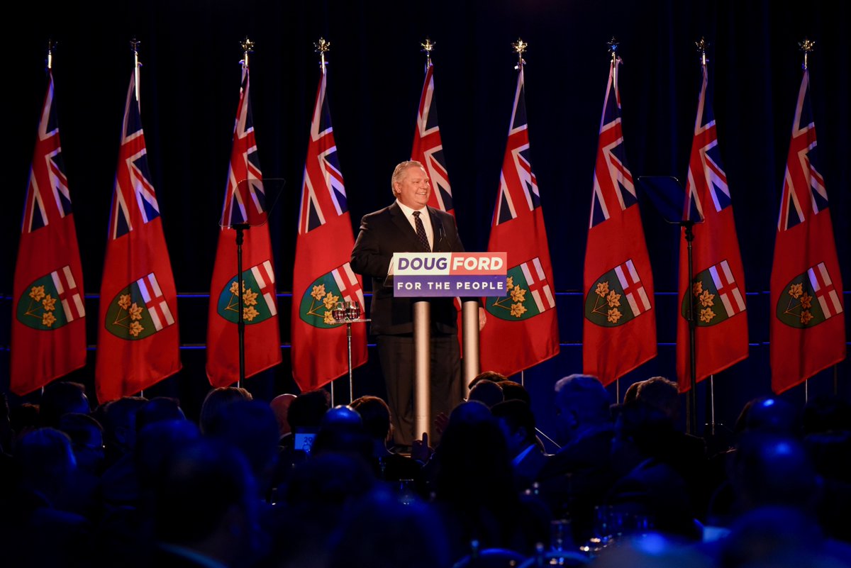 fordnation's tweet photo. What a great night!

Thank you so much to all the @OntarioPCParty supporters who joined us for the 2019 Toronto Leader's Dinner.

Ontario finally has a government for the people, and we will continue delivering on our promise to always put the people of this great province first. https://t.co/38PW7gpEq3