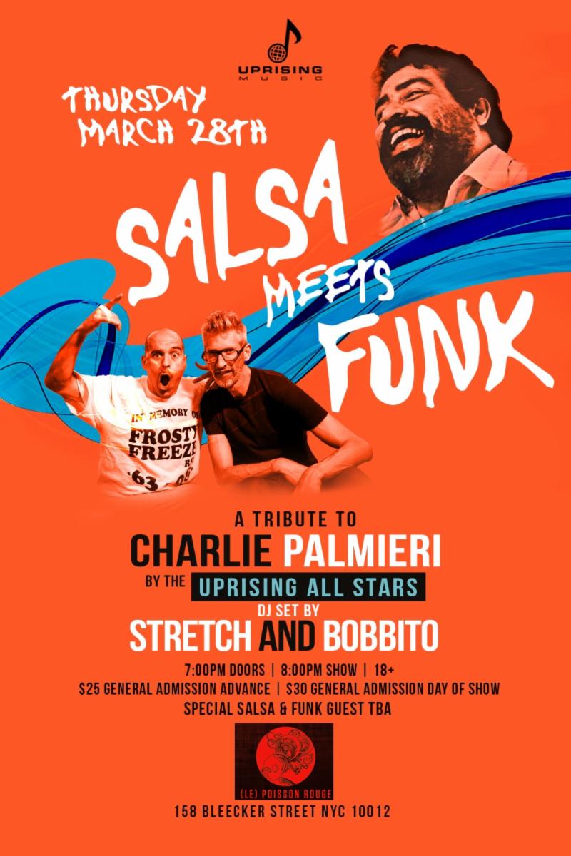 zeitlinperez's tweet photo. Uprising music presents Salsa Meets Funk A Tribute to Charlie Palmieri, Made in Puerto Ri... https://t.co/tb6bsirHxh https://t.co/FmDEJbgxSO