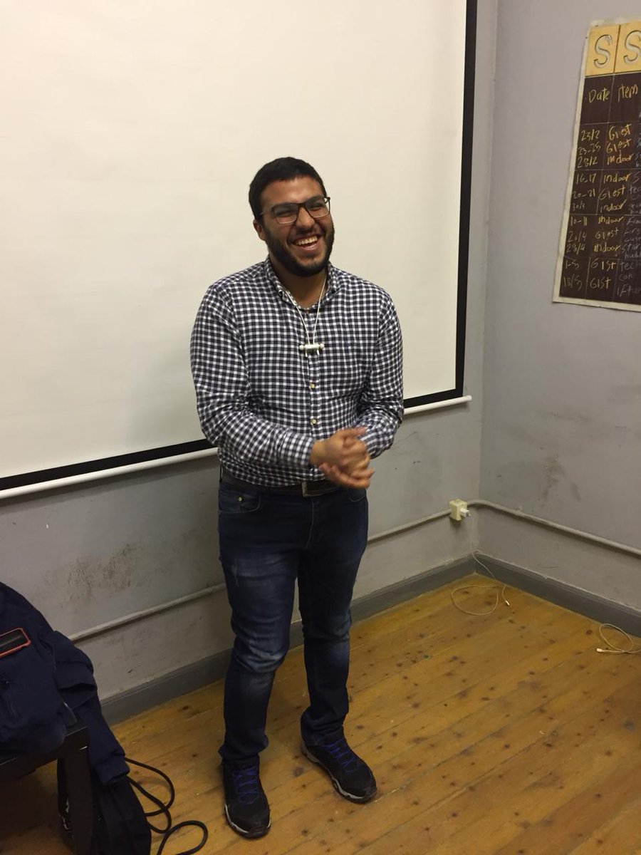 GENEgypt's tweet photo. We make sure everyone is enjoying their time during #StartupHuddleAlex!
#IslamYoussef; CEO and founder of #estashara is talking about his experience in the Chatbots field and how he came up with #Estashara connecting thousands of patients to different doctors anytime anywhere! https://t.co/SSswcQHsVr