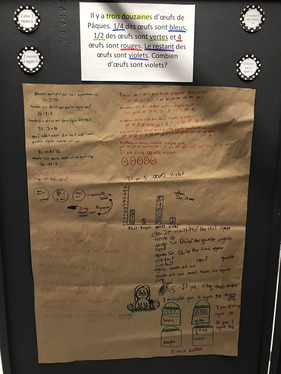 missropp's tweet photo. Grade 6, 7, &amp; 8 students worked on solving math word problems in French today! #corefrench @CleardalePS @CleardaleI https://t.co/2GSY1D7SP8