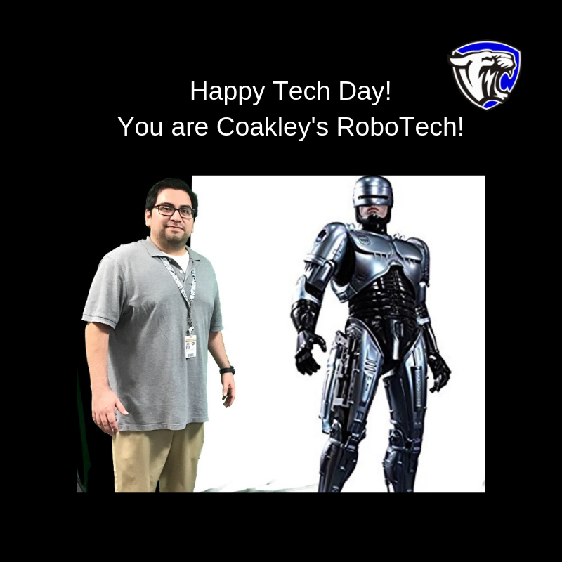 Happy Tech Day to Eric!  #WeAreHCISD #ExperienceHCISD <a href="/CoakleyHCISD/">CoakleyMiddleSchool</a>