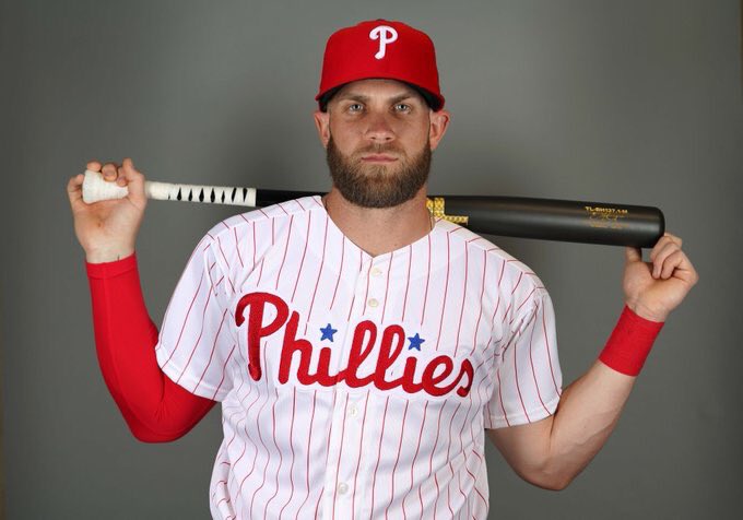 harper in phillies uniform