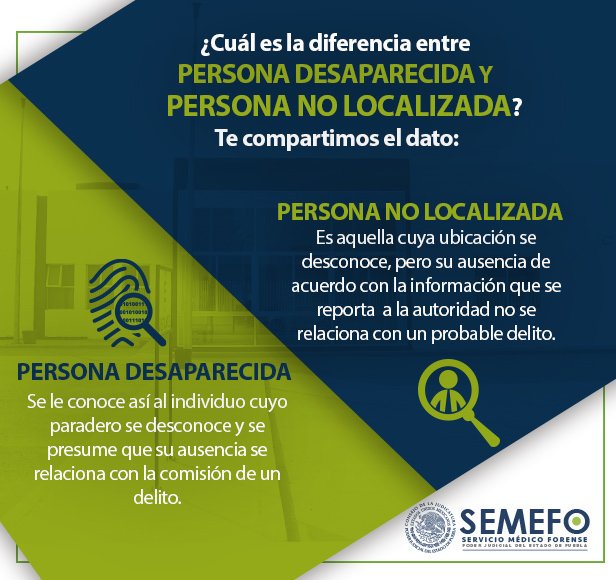 FundacionUnibe's tweet photo. #UNIBEInforma
Antes de hacer tu denuncia, identifica qué diferencia hay entre #PersonaDesaparecida y #PersonaNoLocalizada
Vía: @htsjpuebla
¡Únete!
#FundacionUNIBE
¡Unidos por tu bienestar! https://t.co/PtEiiQCdgL