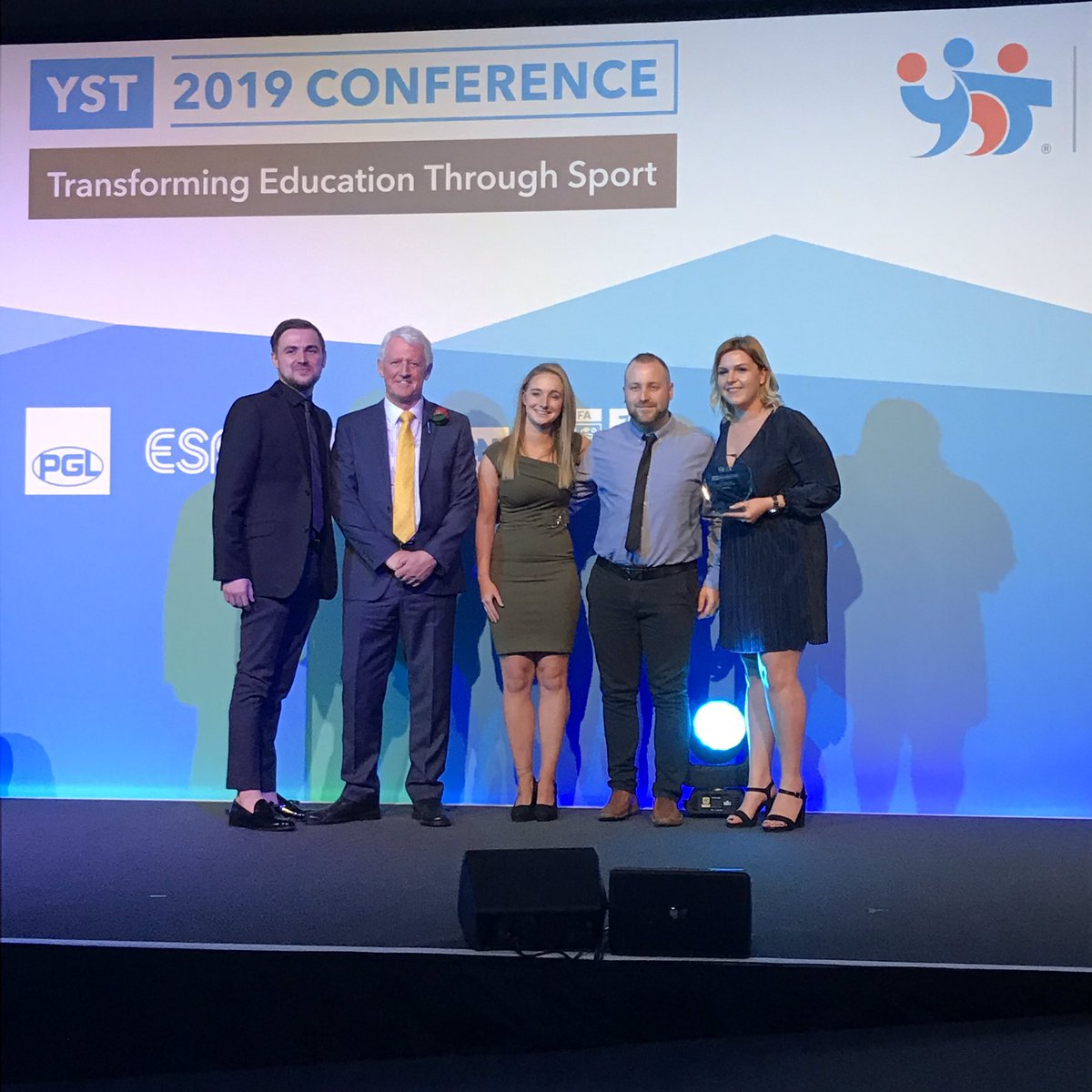 YouthSportTrust's tweet photo. Winning this year’s YSA Outstanding Achievement are Mia Clarke, Kacey-Lee Bulman, Elsie Denton and Morgan Bulman from Archibishop Sentamu Academy in Hull -  congratulations! https://t.co/RpNjH2yOYo