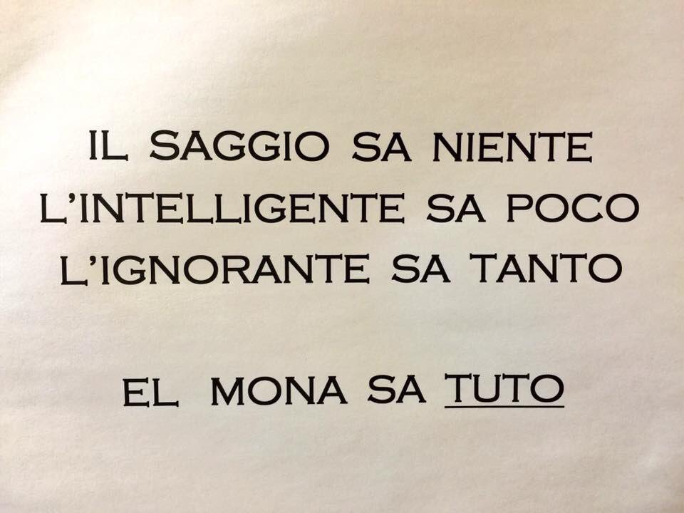 checovenier's tweet image. “El mona sa tuto”
Detto triestino
