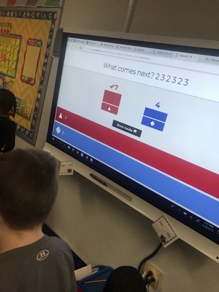 ReaneTroupe's tweet photo. We ended our math lesson today by playing a game on Kahoot. #kahootlearning #pattiepanthers https://t.co/MyJJqWAD6R