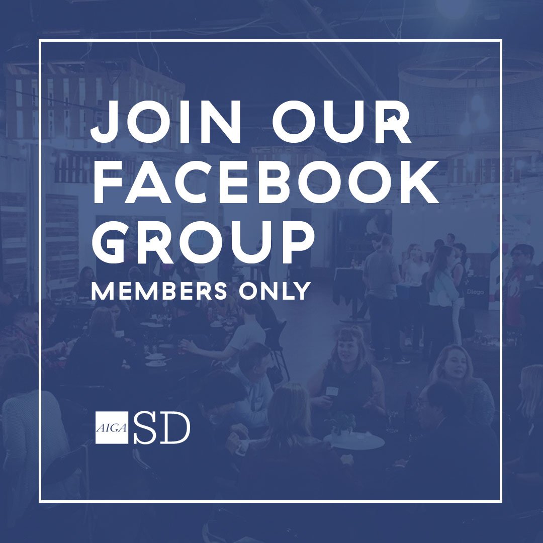 aigasandiego's tweet photo. For AIGA San Diego members only! This is a safe platform where we can collaborate, network, have open calls, post jobs, ask questions (even the stupid ones), and make all and any suggestions exclusively to our members: https://t.co/vgoufKxCnD #aigasd #aigasandiego #facebookgroup https://t.co/dleolajClz