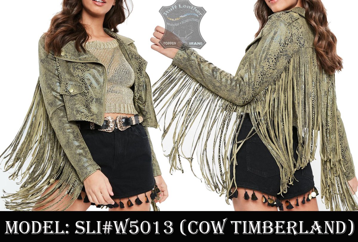 STUFFLEATHER92's tweet image. Ladies Article No# W05013 Mad By genuine Cow Antique Suede Snake printed Leather
Designed By Manufacturer Brand "STUFF LEATHER"
STUFF LEATHER INDUSTRIES (PVT LTD) 
SCCI Certified Company
Tel: 0092-348-1470452
E-mail: stuffleatherindustries@gmail.com
#leatherjacket #ladiesjackets