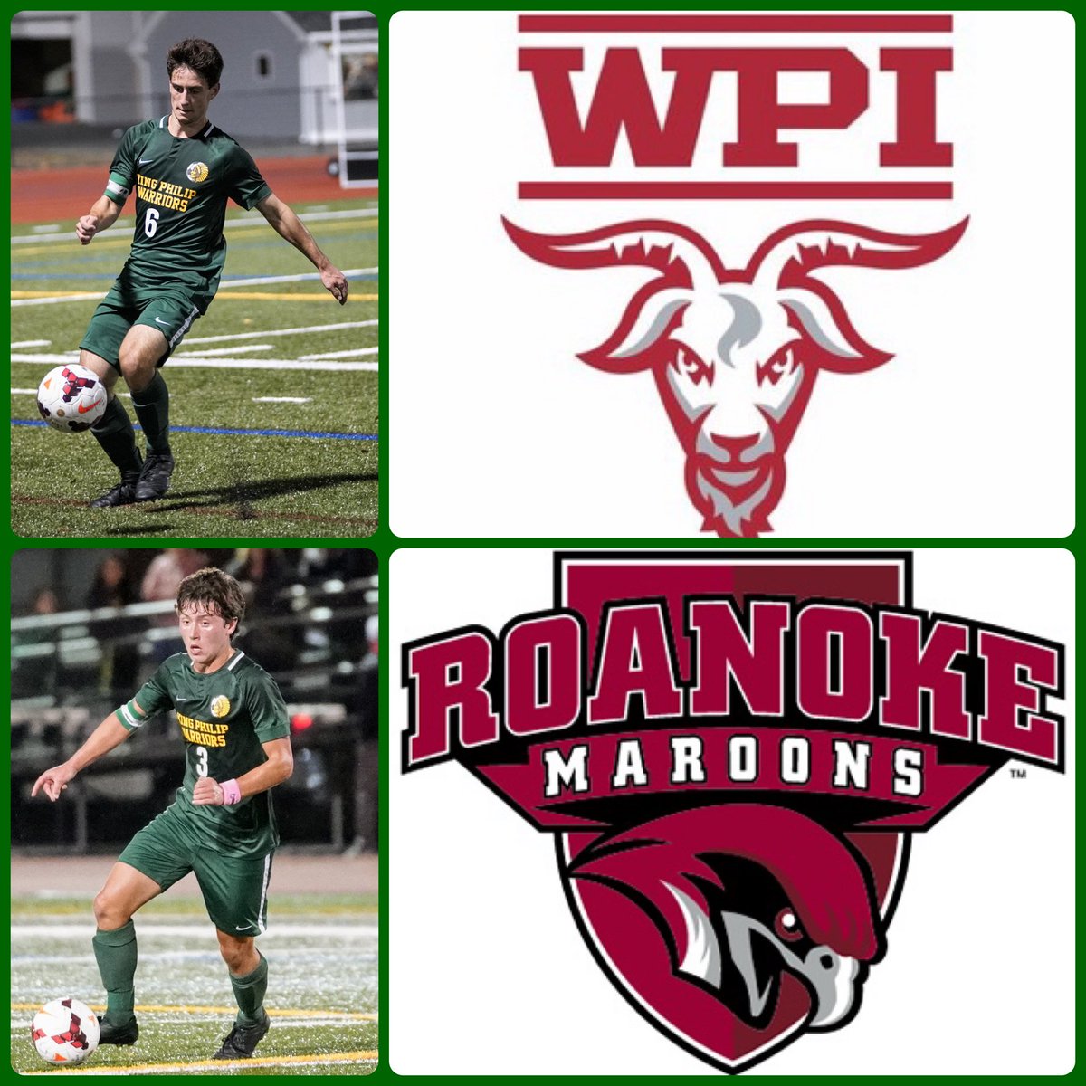 boyskpsoccer's tweet photo. Congratulations to Tony Bozza and Zac White who have committed to WPI and Roanoke. We are very proud of you and we thank you for your hard work and commitment to the Warrior program the last 4 years. We will be supporting you in your journey! https://t.co/eLwKomcR25