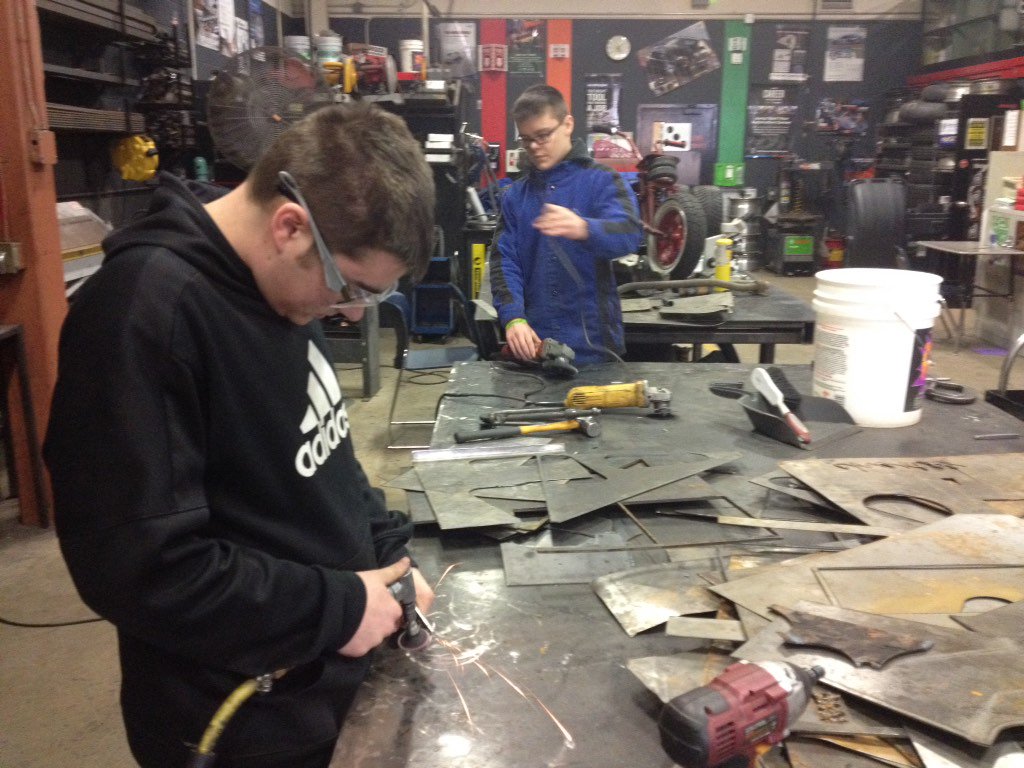 btbgas's tweet photo. Jordan, Steve, Ryan and Thomas working on making parts for the Whitney Point "Family Fun Carnival" project https://t.co/pWUhELYZy1