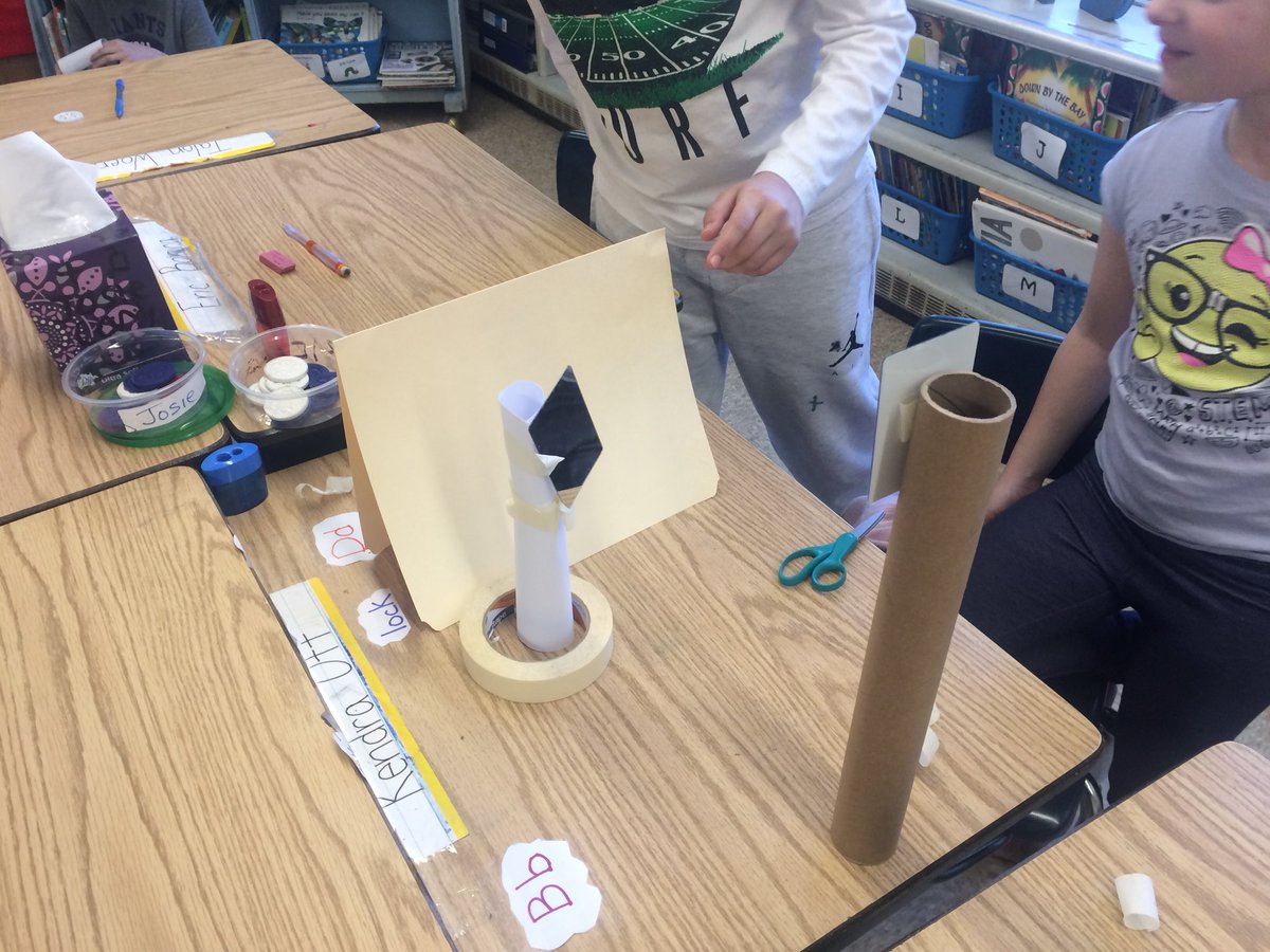 Students worked hard in science to watch a video on periscopes and then build one in science! <a href="/BayviewParents/">Bayview Parents</a> #MTPSpride #FutureReadyNJ #MTPSDLD2019