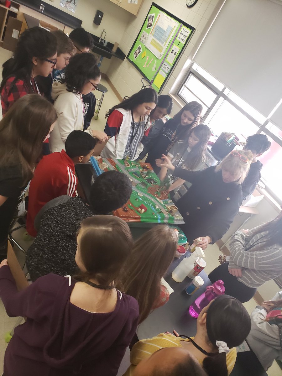 6-4 science students had a visit from MCSEEP today! They learned how their actions in our local watershed can affect the ecosystem. #environmentaleducation #marlowe158