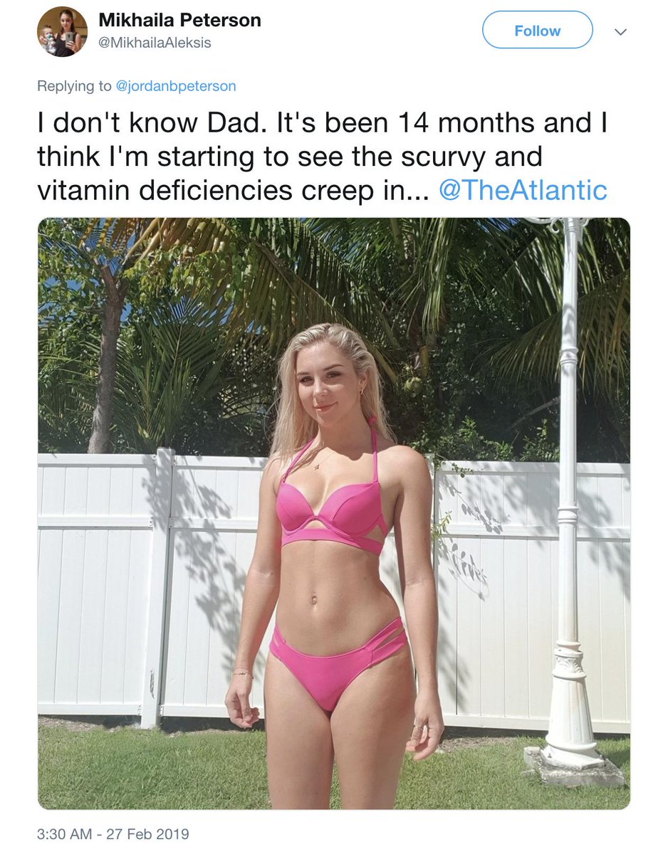 Ru Vandre mental Chelsea Fagan on Twitter: "so it's especially gross to see her actually tag  her father in a bikini photo, but there's something even more freudian  about jordan peterson's general love of shaming