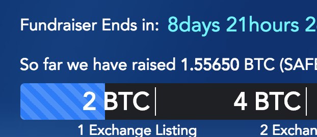 my half bitcoin sent to match others' contributions to get safex listed on more exchanges