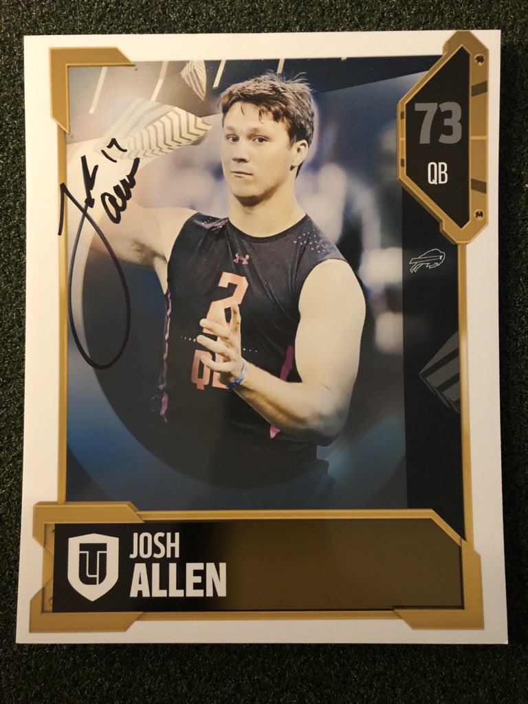 EAMaddenNFL's tweet image. RT &amp;amp; Comment for a chance to win this @JoshAllenQB autographed card! #Madden19