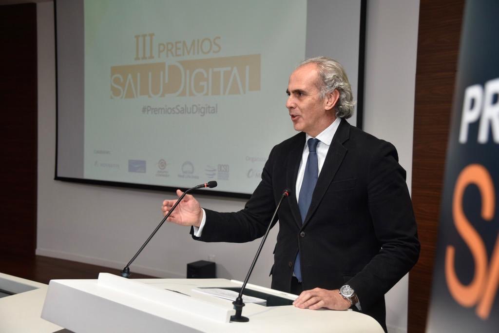 eruizescudero's tweet photo. 🏵 En la III edición de los Premios SaluDigital. ¡Enhorabuena a los premiados y a los finalistas! Sus proyectos constituyen una pequeña muestra del talento y de la ingente actividad innovadora que se desarrolla en el ámbito de la salud en @ComunidadMadrid. #PremiosSaluDigital https://t.co/jCzXzWgqYX