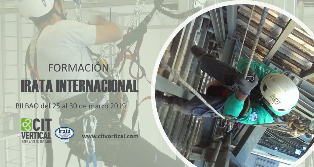 citvertical1's tweet photo. Apúntate a nuestro curso de formación en marzo y obtén la certificación IRATA, válida en todo el mundo #IRATA #IRATAtraining #FormaciónIRATA #Bilbao #trabajosenaltura #ropeaccess #training #March https://t.co/ecIq3K4lp6