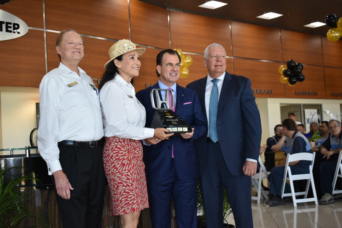 RCDavieHonda's tweet photo. Rick and Rita Case proudly accepted the 2018 Honda President's Award on behalf of Rick Case Honda in Davie. This is the 11th year in a row that our dealership has achieved this award, making us the only @Honda dealership to ever reach this milestone. 🏆 https://t.co/Ho3Wfdm3sM