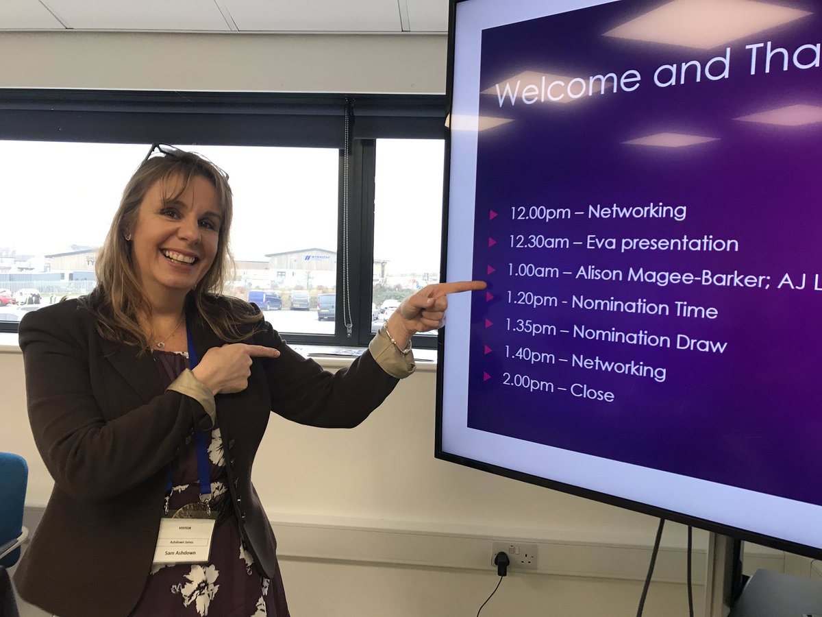 What a trooper <a href="/AJ_Lakes/">Alison Magee Barker</a> - speaking at 1AM at <a href="/NWBH_SHOW/">NW Business & Hospitality Show</a> for <a href="/Pinklinkladies/">Pink Link HQ</a> <a href="/Eva_Awards/">The EVAs</a>