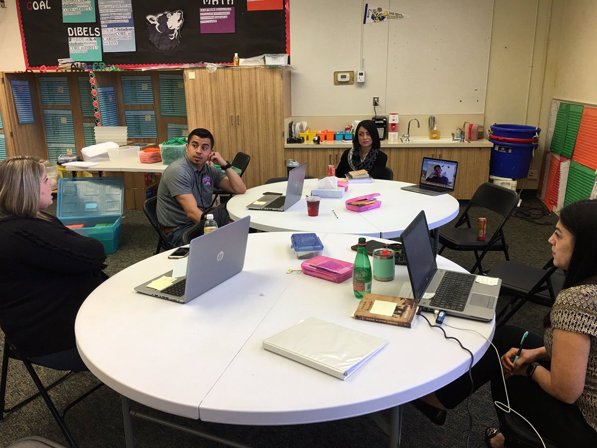 5th grade PLC in action... planning for deep discussions around #DarkWaterRising  <a href="/Lost_Hills_Sch/">Lost Hills School</a> #SomosLobos