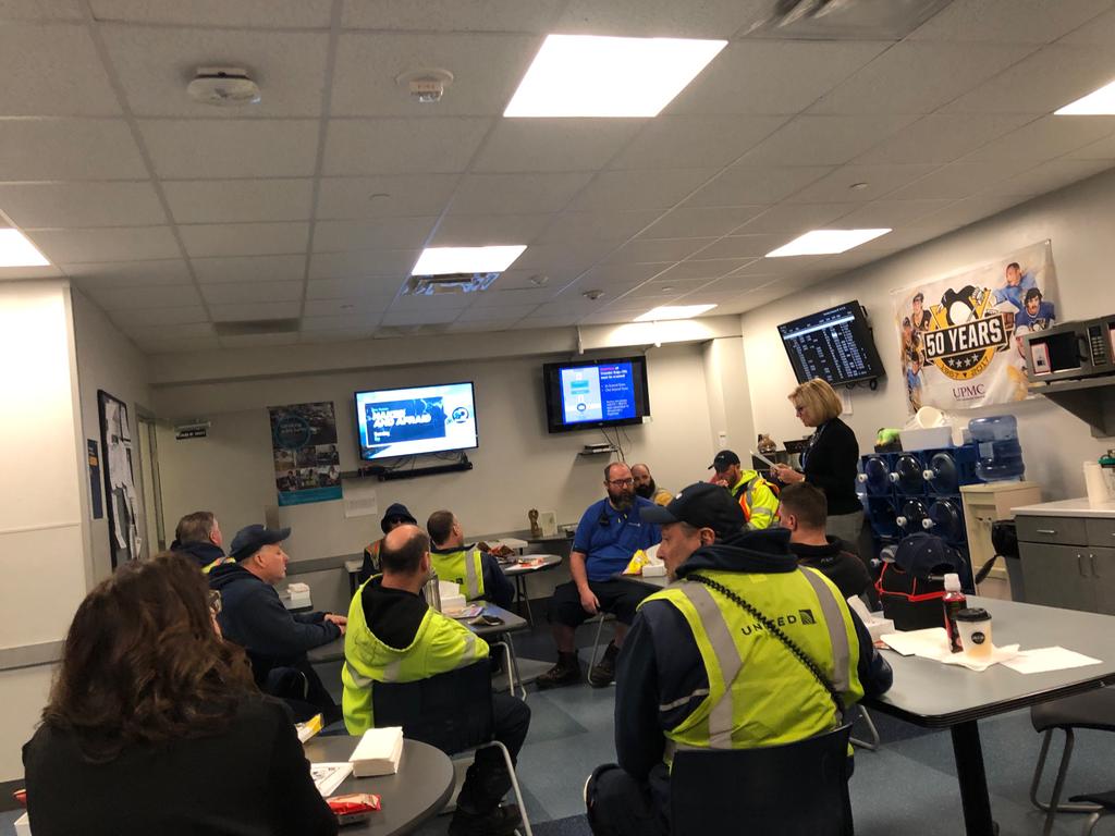 PIT team all eyes and ears on safety during our monthly safety meeting.  These guys live it! @weareunited @PIT_JOANNE @jacquikey