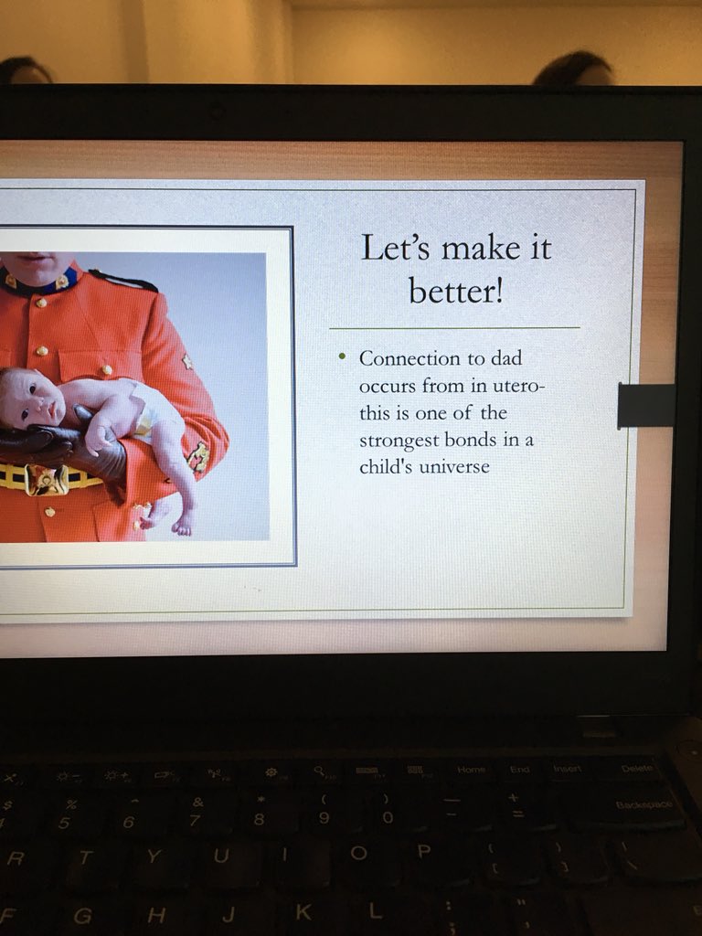 ABdads's tweet photo. Snapshot from the Serving Those Who Serve workshop at #sidebyside2019 Positive father involvement matters right from the start! #cdndads @dadcentral_ont https://t.co/vmYlhq6SGC